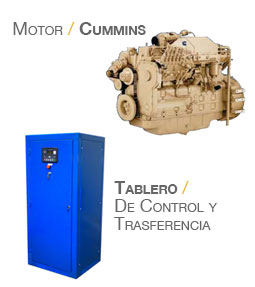 Motor cummins, tablero de control y trasferencia